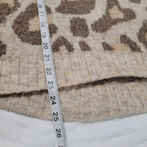 Rd Style Womens Cowl Neck Sweater Small Leopard Cozy Soft Sustainable Oversized - Picture 4 of 8